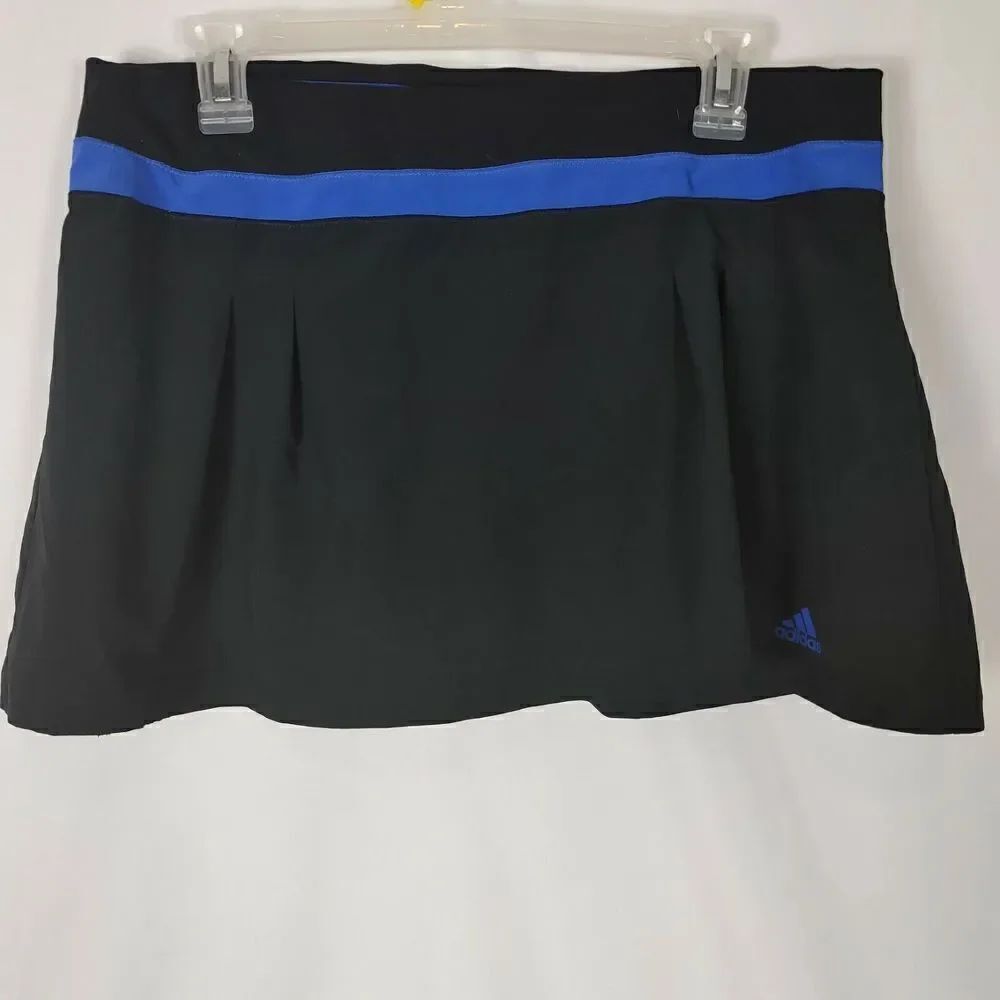 Adidas Climalite Womens Medium Black Pleated Tennis Skirt Skort